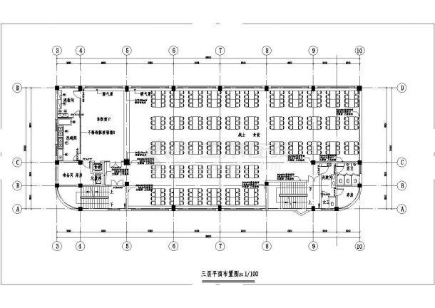 某四层食堂室内设计平面CAD图纸的设计解析